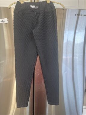 Booty by Brabants Gray Full Length Textured Leggings One Size